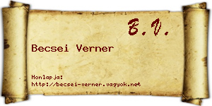 Becsei Verner névjegykártya